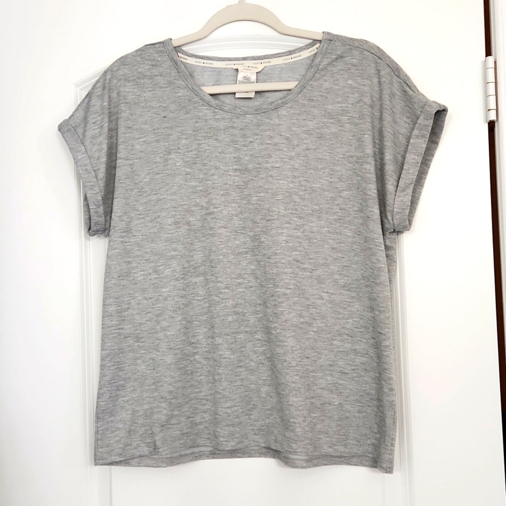 Lucky Brand Light Gray Short Sleeve Tee